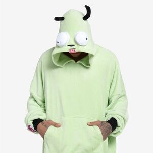 Hot Topic - INVADER ZIM GIR Green Oversized Hoodie